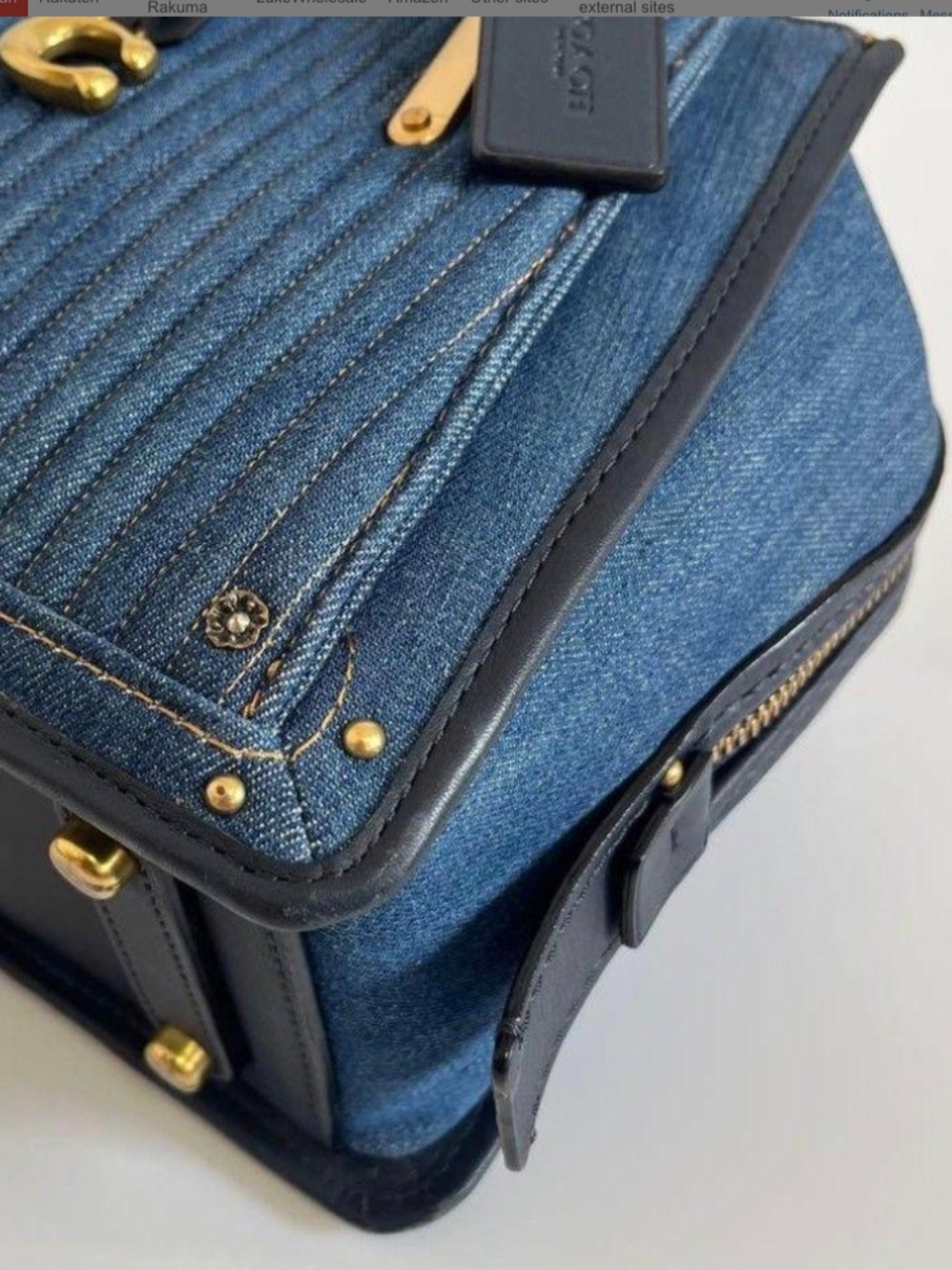 Coach Dreamer 36 Quilted Denim EUC - Picture 10 of 12